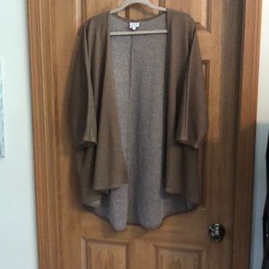 LuLaRoe Brown Cardigan Quarter Length Sleeve